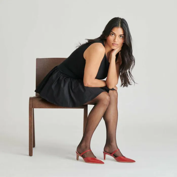 Mules and Clogs Shop Dolce Vita Kanika Mid Heels Red Crinkle Patent Red Crinkle Patent