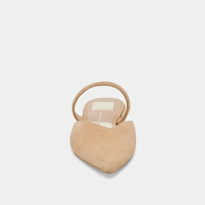 Mules and Clogs Shop Dolce Vita Kanika Wide Flats Tan Suede Tan Suede