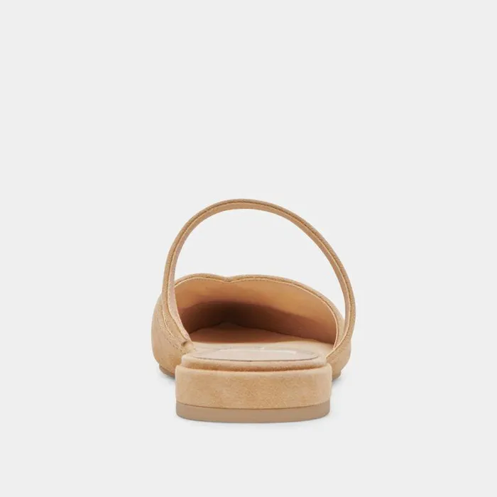 Mules and Clogs Shop Dolce Vita Kanika Wide Flats Tan Suede Tan Suede