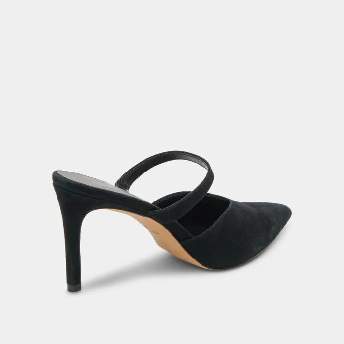 Mules and Clogs Shop Dolce Vita Kanika Wide Heels Onyx Suede Onyx Suede