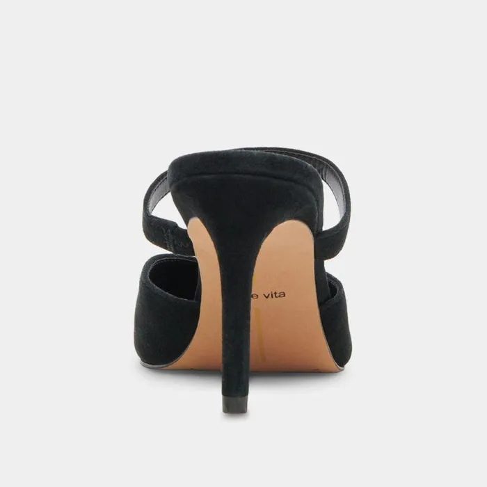 Mules and Clogs Shop Dolce Vita Kanika Wide Heels Onyx Suede Onyx Suede