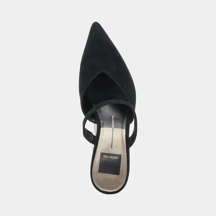 Mules and Clogs Shop Dolce Vita Kanika Wide Heels Onyx Suede Onyx Suede