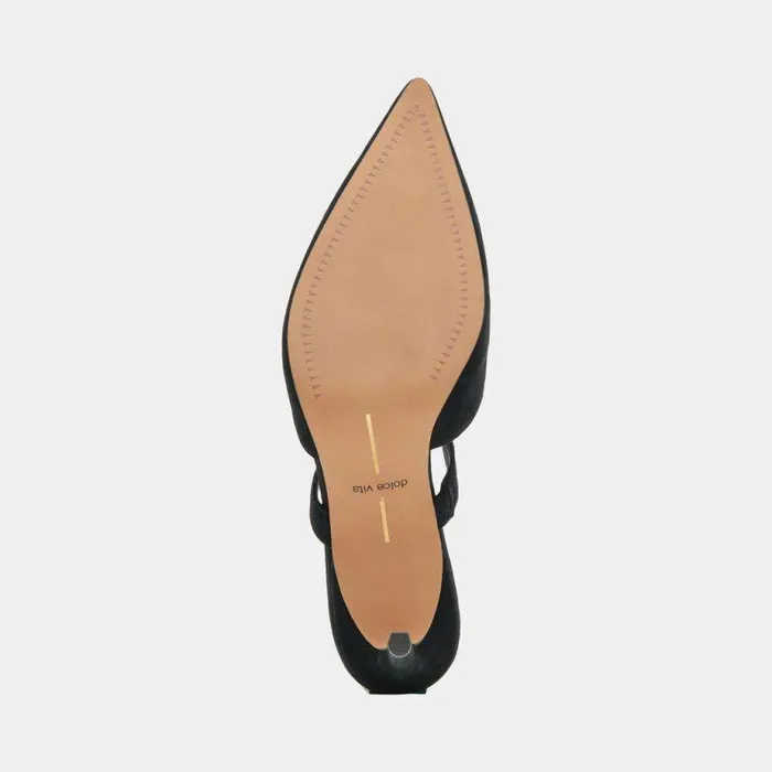 Mules and Clogs Shop Dolce Vita Kanika Wide Heels Onyx Suede Onyx Suede