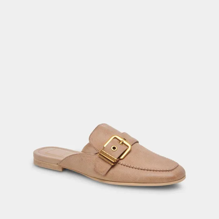 Mules and Clogs Shop Dolce Vita Santel Flats Taupe Leather Taupe Leather