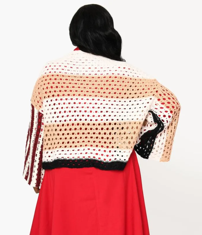 Multicolor Stripe Open Cardigan ClothingPlus Unique Vintage Sweaters and Cardigans
