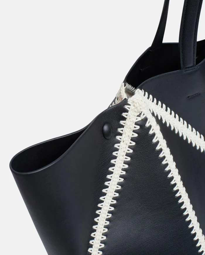 Nanushka Bags The Origami Tote Large Black Creme 8211 WomenMen