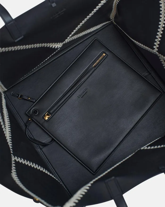 Nanushka Bags The Origami Tote Large Black Creme 8211 WomenMen