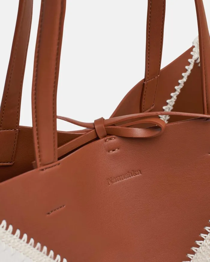 Nanushka Bags The Origami Tote Large Tan Leather 8211 WomenMen