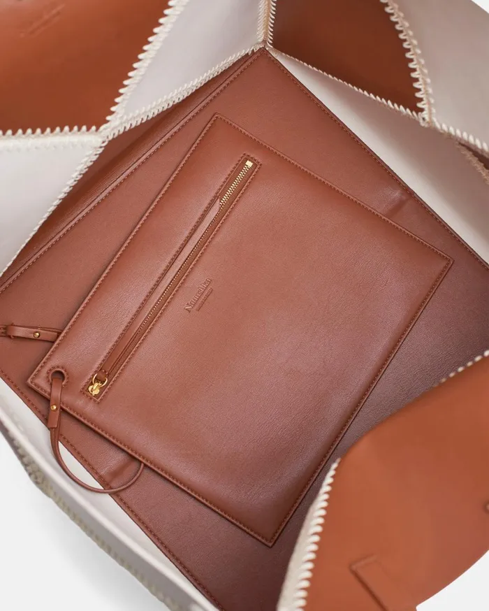 Nanushka Bags The Origami Tote Large Tan Leather 8211 WomenMen