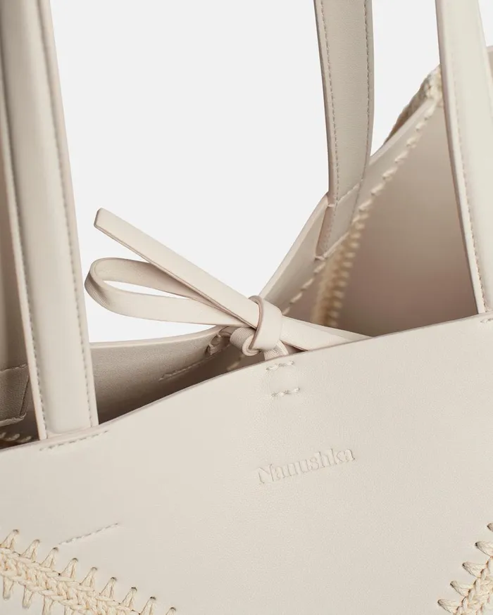 Nanushka Bags The Origami Tote Off Whitecreme 8211 WomenMen