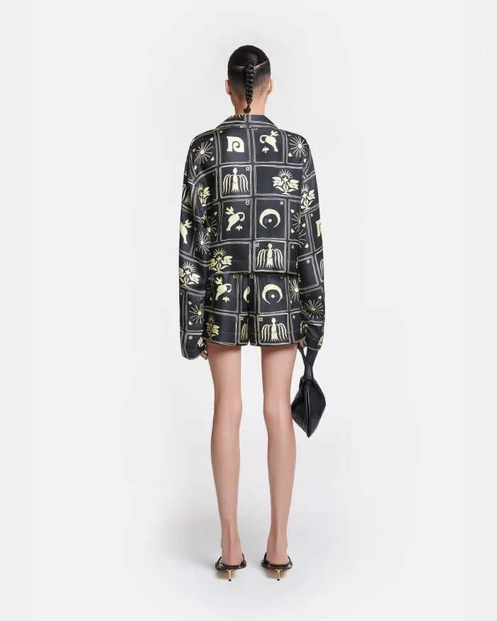 Nanushka Bottoms Exter Folk Art Black 8211 Women