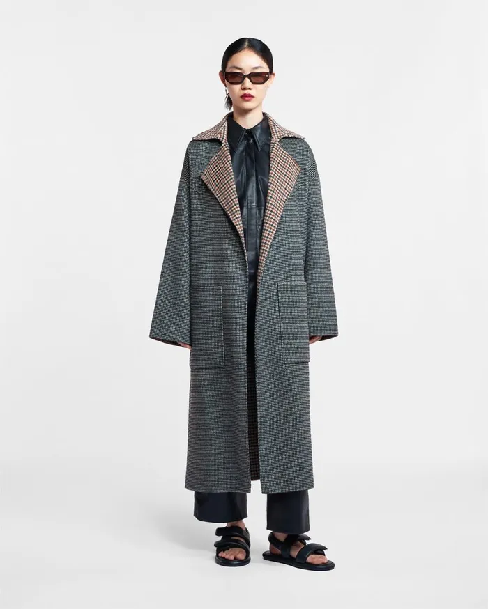 Nanushka Outerwear Alamo Reversible Check 8211 Women