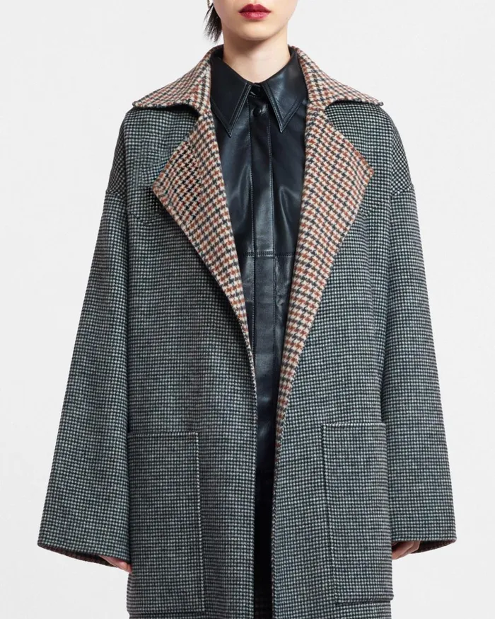 Nanushka Outerwear Alamo Reversible Check 8211 Women