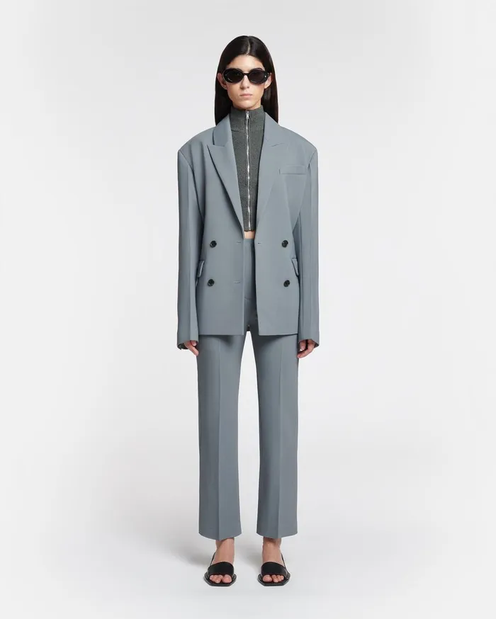 Nanushka Outerwear Laane Steel Blue 8211 Women