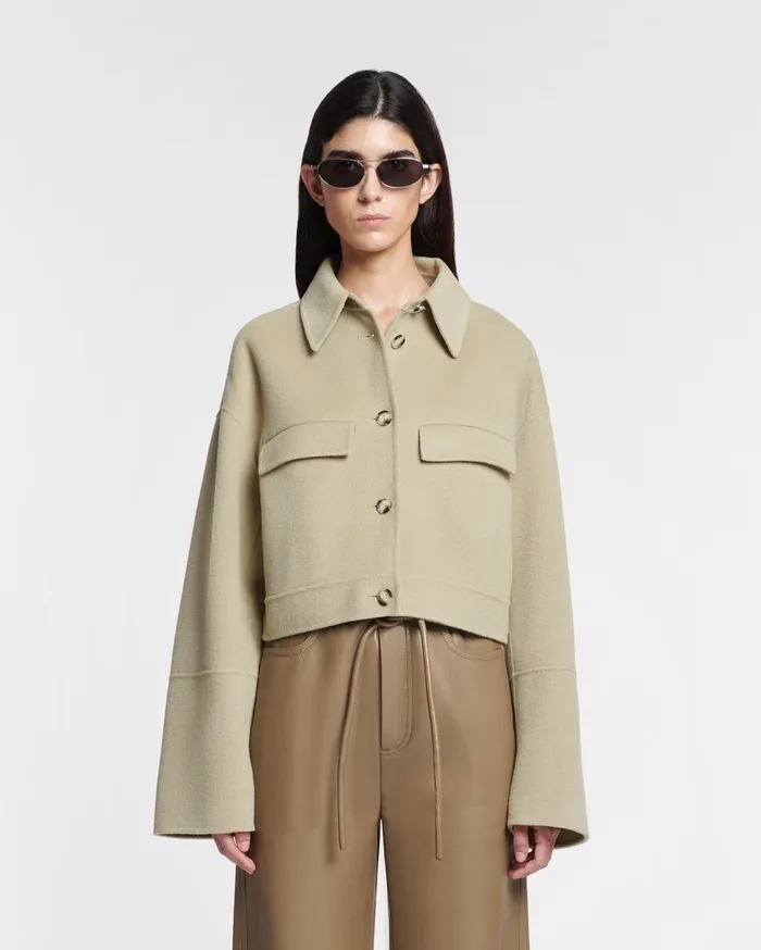 Nanushka Outerwear Nevelle Pale Olive Pf24 8211 Women