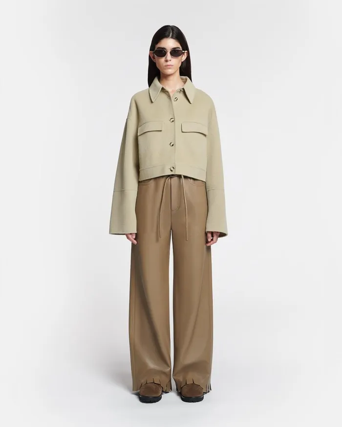 Nanushka Outerwear Nevelle Pale Olive Pf24 8211 Women