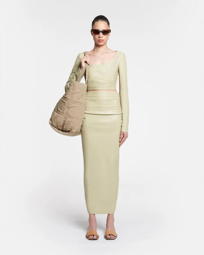 Nanushka Skirts Hester Pale Olive Pf24 8211 Women