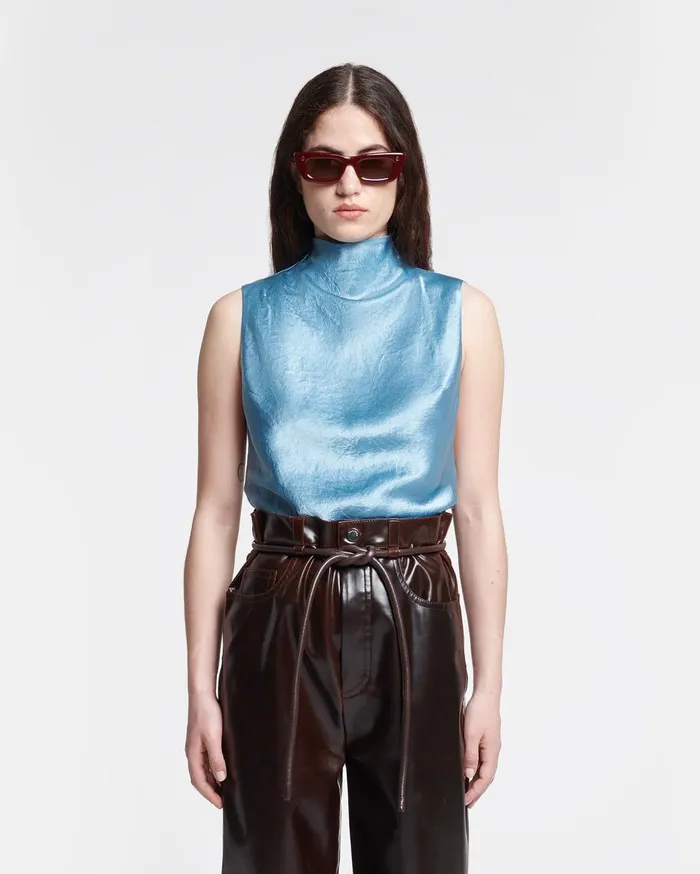 Nanushka Tops Colson Aqua 8211 Women