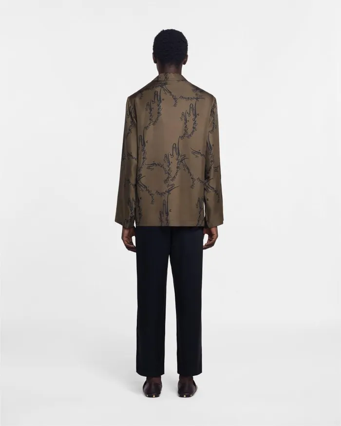 Nanushka Tops Jelmer Calligraphy Khaki 8211 Men Nanushka Tops Jelmer Calligraphy Khaki 8211 Men