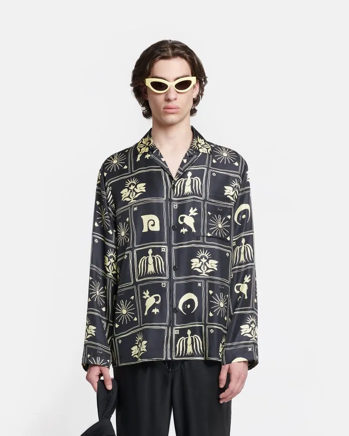 Nanushka Tops Jelmer Folk Art Black 8211 Men