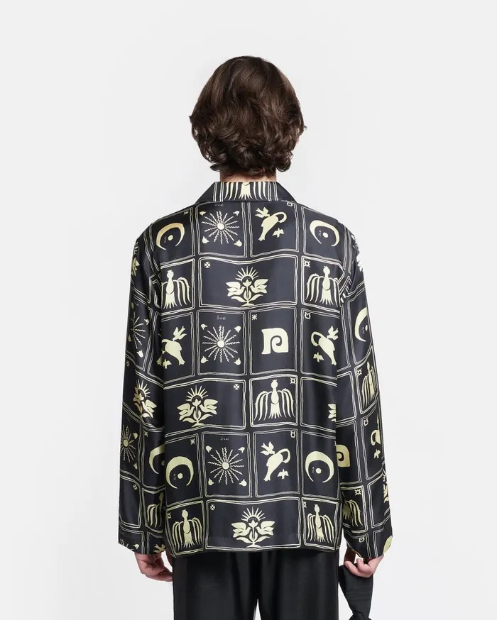 Nanushka Tops Jelmer Folk Art Black 8211 Men