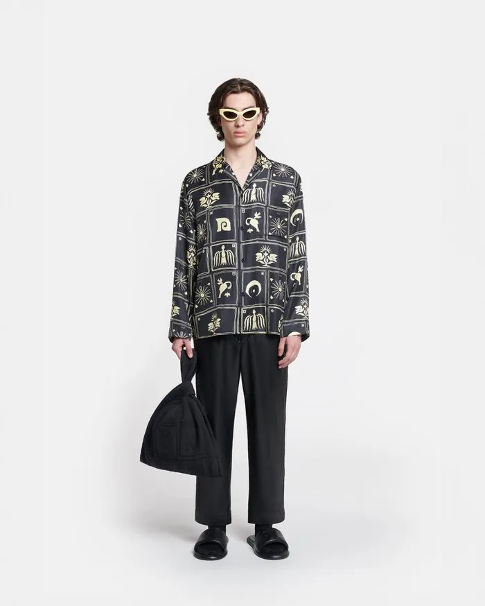Nanushka Tops Jelmer Folk Art Black 8211 Men