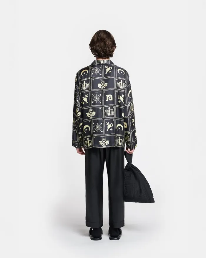 Nanushka Tops Jelmer Folk Art Black 8211 Men