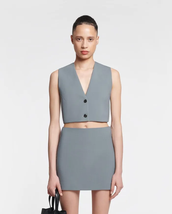 Nanushka Tops Suree Steel Blue 8211 Women