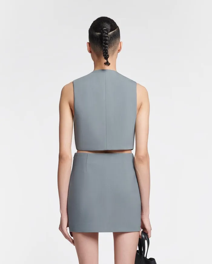 Nanushka Tops Suree Steel Blue 8211 Women