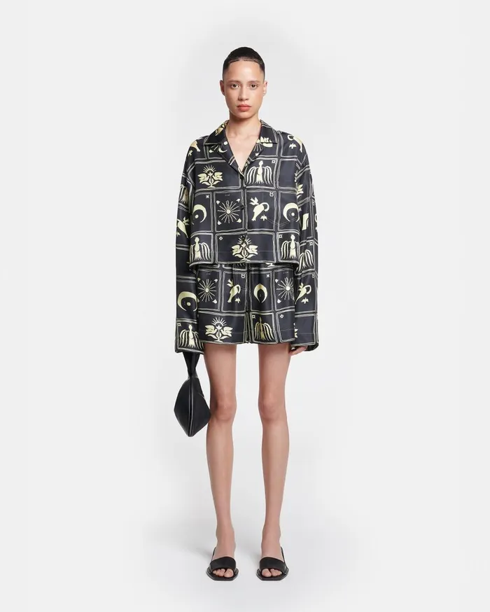 Nanushka Tops Vally Folk Art Black 8211 Women