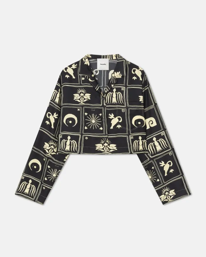 Nanushka Tops Vally Folk Art Black 8211 Women