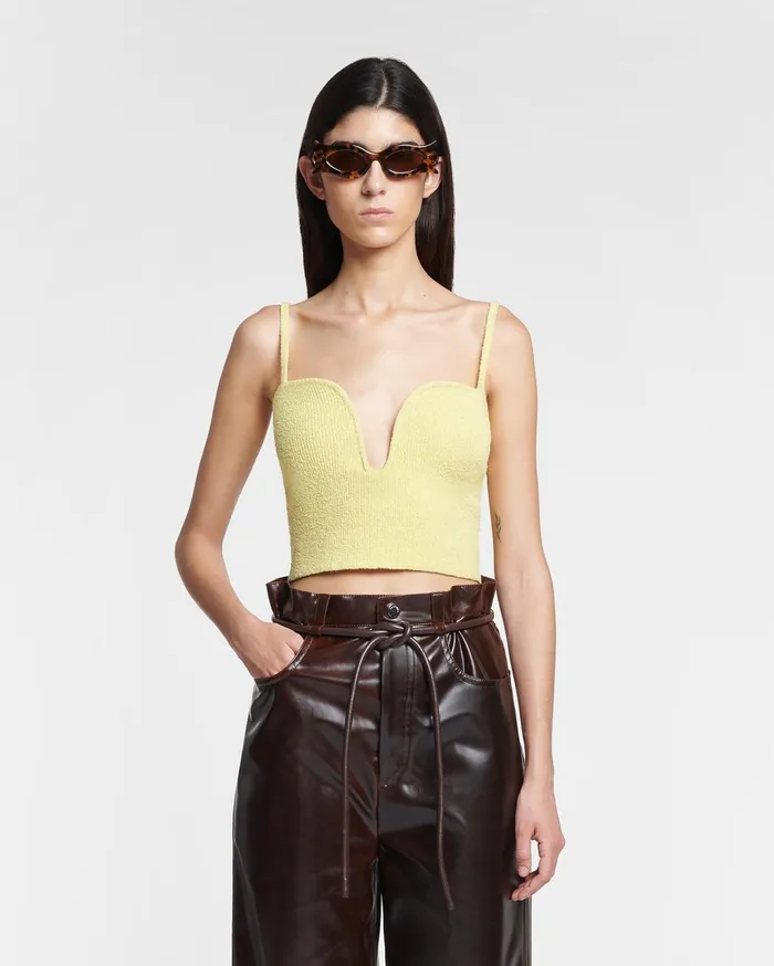 Nanushka Tops Zue Pastel Yellow 8211 Women