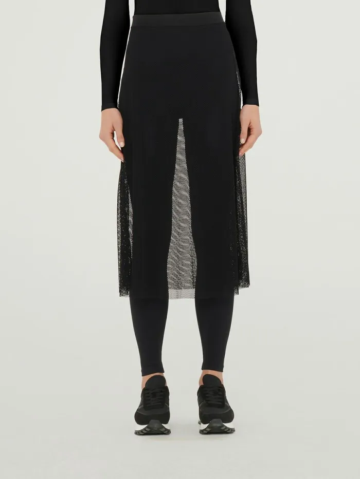 Net Evolution Skirt Black Women Wolford Dresses and Skirts