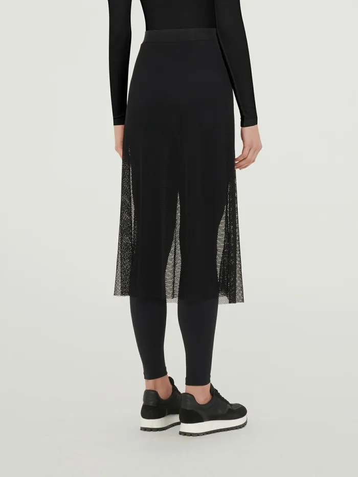 Net Evolution Skirt Black Women Wolford Dresses and Skirts