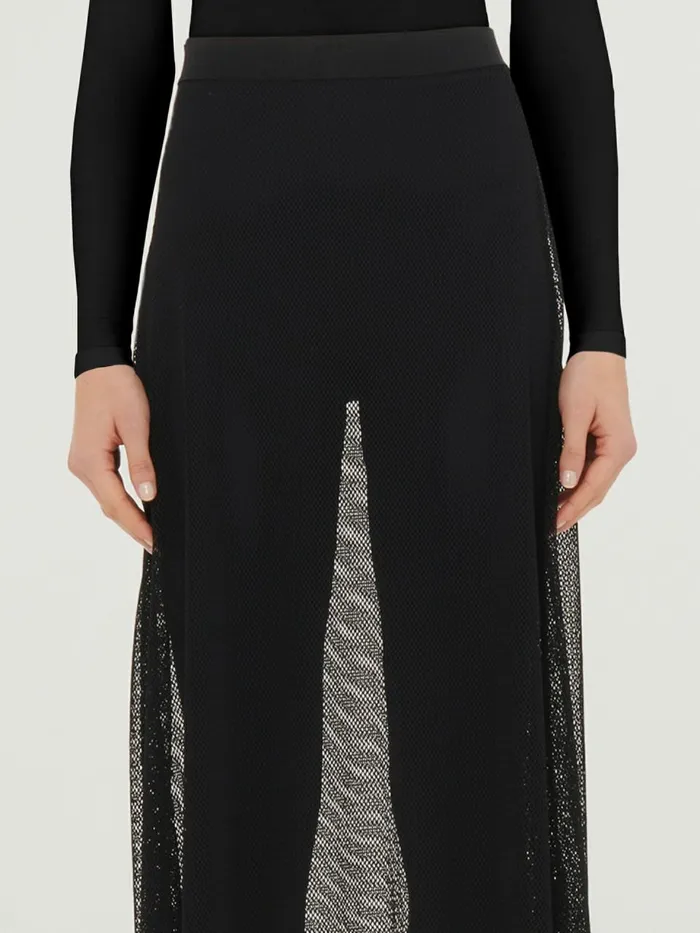 Net Evolution Skirt Black Women Wolford Dresses and Skirts