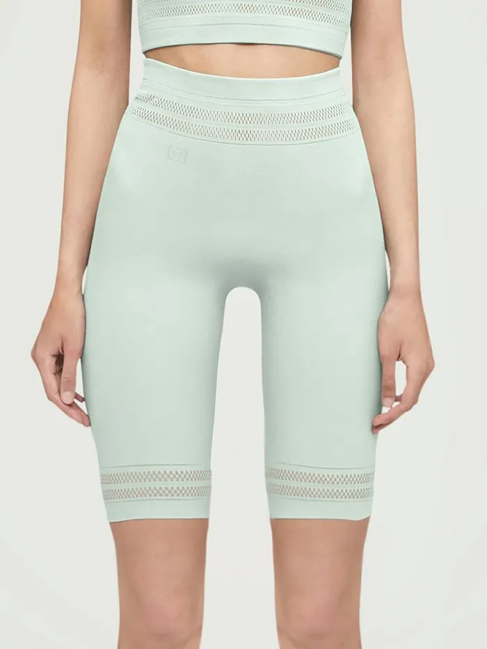 Net Lines Biker Aqua Women Wolford Shorts