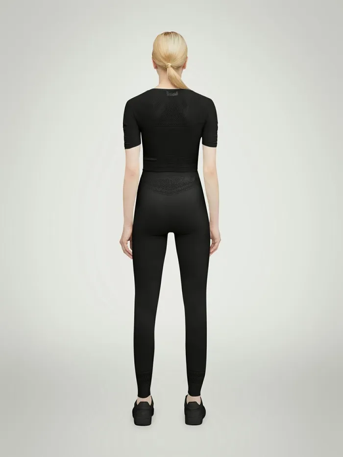 Net Lines Leggings Black Women Wolford Athleisure Leggings