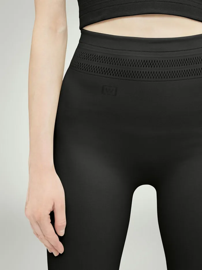 Net Lines Leggings Black Women Wolford Athleisure Leggings