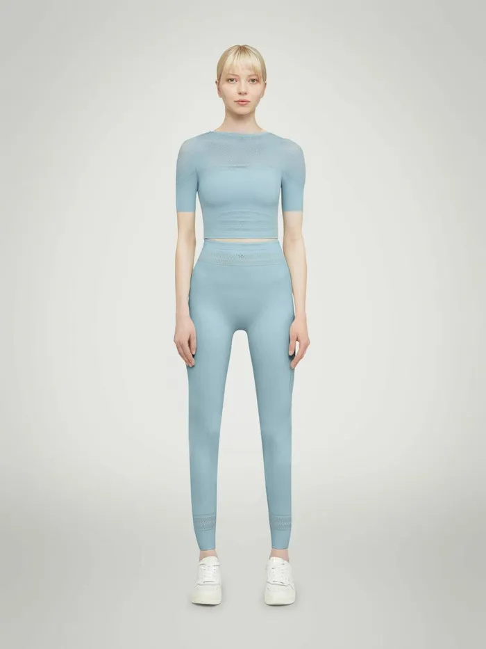 Net Lines Top Short Sleeves Sky Women Wolford Tops