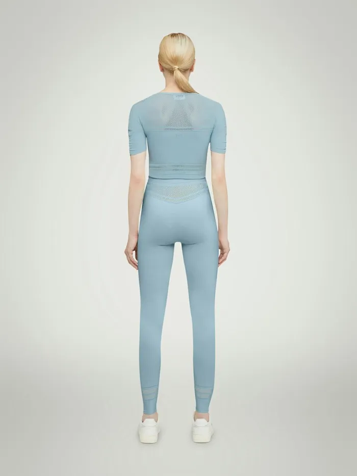 Net Lines Top Short Sleeves Sky Women Wolford Tops