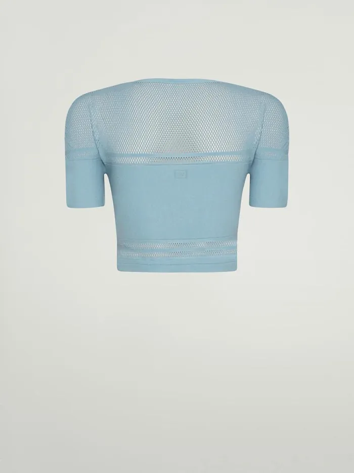 Net Lines Top Short Sleeves Sky Women Wolford Tops