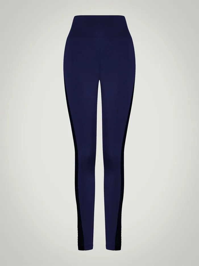 Net Overlay Leggings Indigo Berryblack Women Wolford Leggings