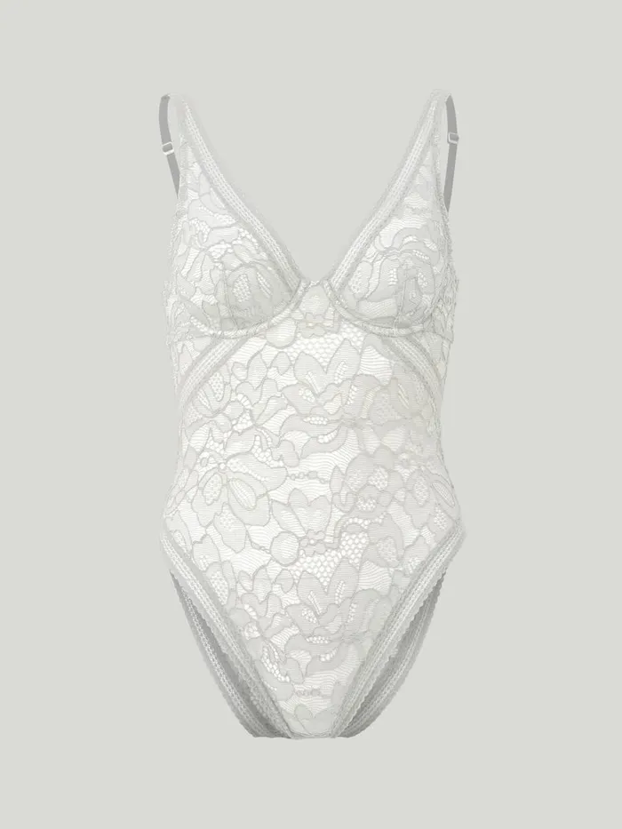Nets And Roses Bodysuit Ecrue Women Wolford Bodysuits