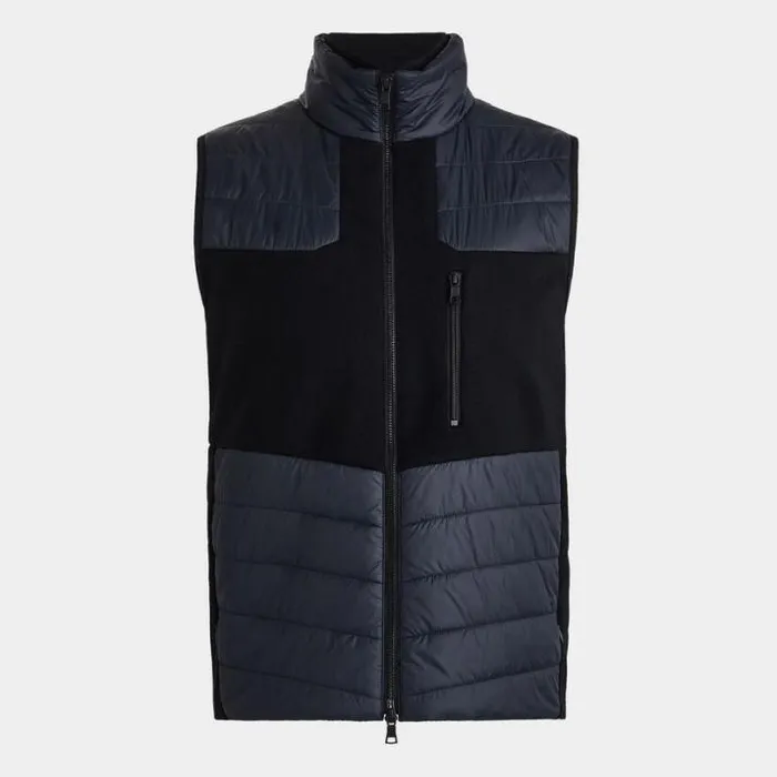 Outerwear Men GFORE PIXELATED SKULL and TEES MERINO WOOL FULL ZIP VEST Onyx