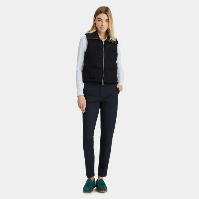 Outerwear Women GFORE CABLEKNIT WOOL BLEND DOWN PUFFER VEST Onyx