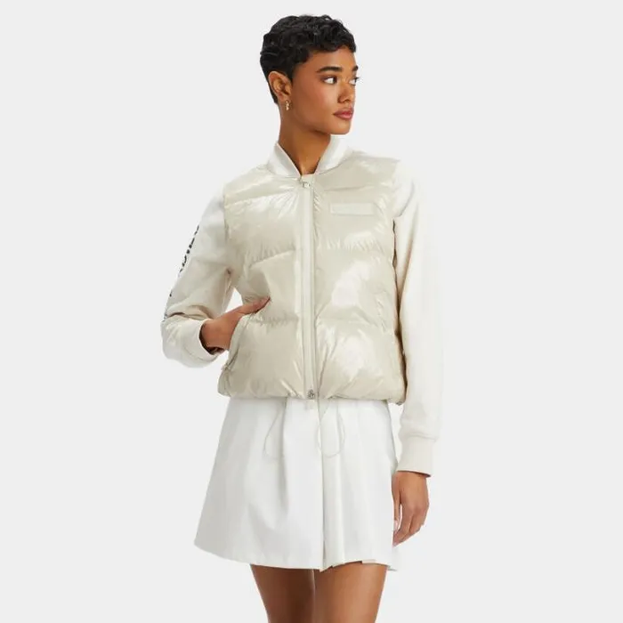 Outerwear Women GFORE CIRCLE G039S COATED NYLON QUILTED PUFFER VEST Stone