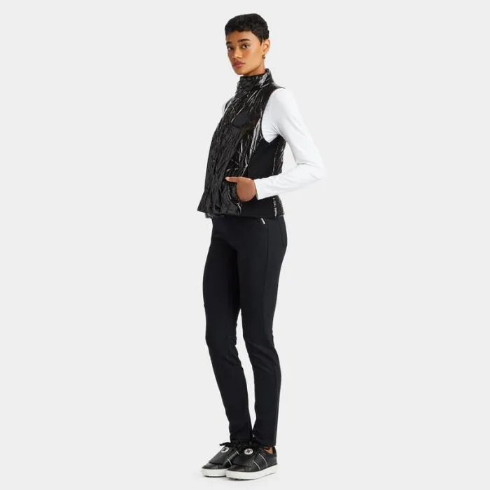 Outerwear Women GFORE QUILTED NYLON COATED MERINO WOOLLINED SNAP VEST Onyx