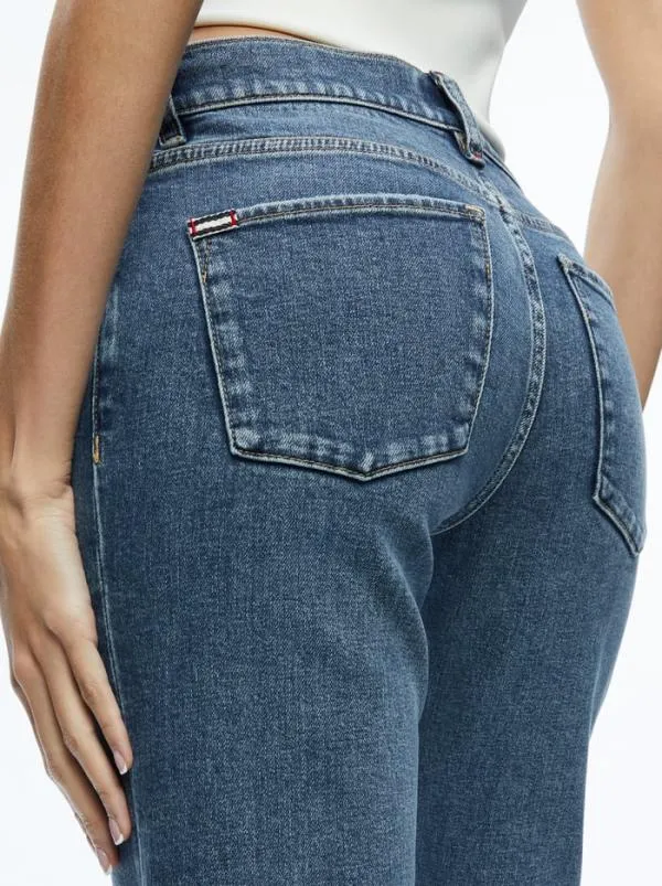 Pants Women Alice Olivia ABILENE LOW RISE CUFFED JEAN Lola Blue