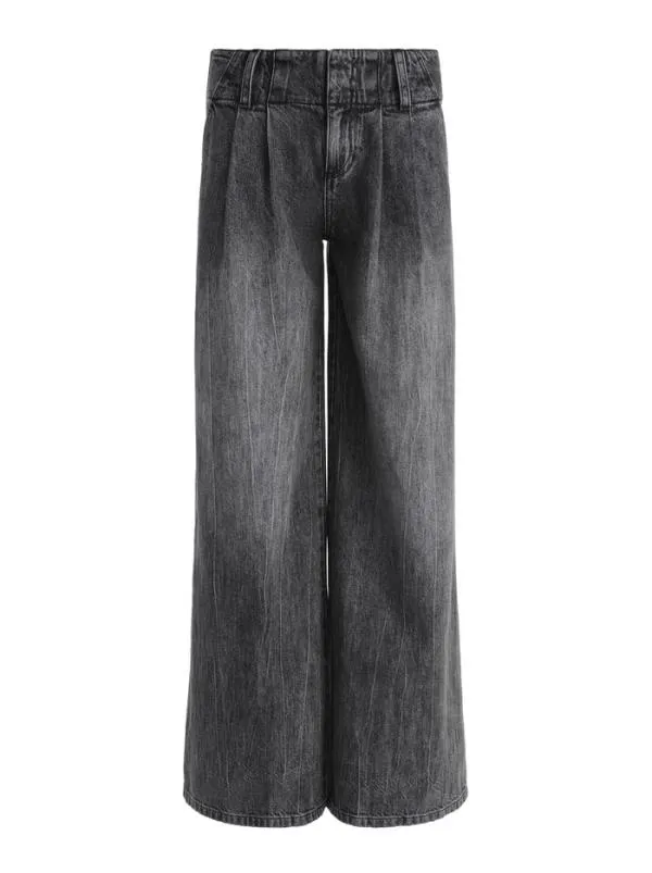 Pants Women Alice Olivia ANDERS LOW RISE PLEATED JEAN Georgia Vintage Black