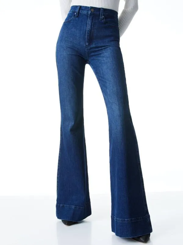 Pants Women Alice Olivia BEAUTIFUL HIGH RISE BELL Love Train